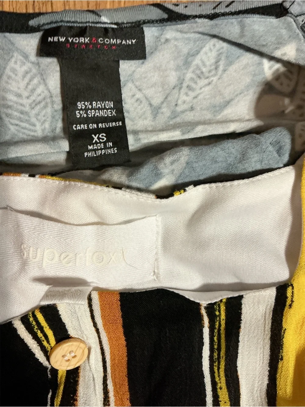 New York & Company Black Floral Maxi and Yellow Striped Midi Dress Set